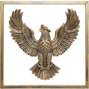 Bird Wall Art Decoration Sculpture (Eagle, Gift Metal Frame)- Exquisite Wall Hanging Sculptures for Living Room, Bedroom, Office - Handmade Home Art Decor & Unique Housewarming Gift