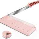 MAKEASY Paper Cutter 12 Inch, Guillotine Paper Cutter with 8 Sheet Capacity, Heavy Duty Paper Cutter for Cardstock, Paper Trimmer for Crafting, Classroom and Office, Pink