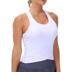 THE GYM PEOPLE Womens' Racerback Workout Tank Tops with Built in Bra Sleeveless Slim Fit, Size: M