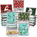 Christmas Cookie Tins with Lids for Gift Giving, 30PCS Aluminum Foil Pans with Lids, Holiday Leftover Containers, Disposable Foil Pans for Baking/Cookie Exchange/Fudge (8.6" x 6.2")