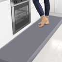 4/5 Inch Thick Kitchen Mats for Floor, StepRite Kitchen Rug for Standing Desk, Non-Slip, Thicker, Stain & Water Resistant, Comfort Anti Fatigue Floor Mat for Home, Kitchen, Office - Grey,108 * 30''