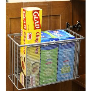 Deco Brothers Over Cabinet Door Organizer, Silver, 2 Pack