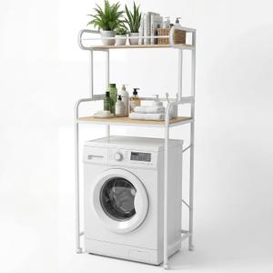 CroBlissful 2 Tier Mini Fridge Stand with Storage with Wheels, Microwave Stand with Storage, Multi Purpose Organizer Shelf for Dorm, Kitchen, and Office(White, 17.7" d x 27.5" w x 60.2" h)