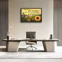Sunflower Large Wall Art for Living Room Big Sunflower Hummingbird Pictures Canvas Wall Decor Inspirational Painting Artwork Motivational Framed Decoration for Bedroom Bathroom Office 24"x36"