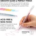 Grabie 42 Capped Glitter Gel Pen Set, 18 Iridescent&24 Essential Color Pens, Smooth Rollerball Tip, Metallic Sparkly Gel Pens for Coloring, Set of 42 Gel Pens Colored