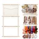 kangaroo Headband Holder Hair Bows Organizer for Baby Girls Large Capacity Bow Holder Hair Accessories Wall Hanging Organizer for Toddler Baby Girl Nursery Room Decor (Beige)