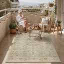 WondRg 8x10 Beige Neutral Jute Area Rug