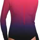 Beautikini Period Swimwear for Teens Long Sleeve One Piece Period Swimsuit UPF50+ Rash Guard Bathing Suit for Girls,Women XS