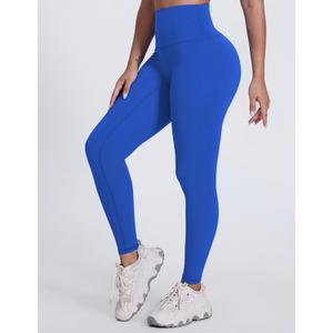Women's High-Waisted Yoga Leggings Full-Length Sculpting Fit Tummy Control Athletic Pants for Gym and Daily Wear (Medium, Navy Blue)