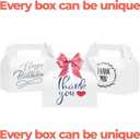 8 x UnicoPak 10 Pack Party Favor Boxes Treat Boxes, White Gable Gift Boxes for Party Favors Goodies Cookies Treats Candies Meals Lunch, 6.5x3.5x3.5 Inches