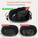 BYKITCHEN Silicone Slow Cooker Liners Compatible with Ninja Foodi Possible Cooker Pro 8.5 Quart MC1000, MC1001, MC1010 Series, 2Pcs Reusable Crock Pot Liners, Ninja Possible Crock Pot Pro Accessories