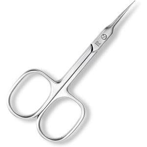Cuticle Scissors Extra Fine Curved Blade Manicure Scissors for Professional Cuticle Small Scissors for Stainless Steel Sharp Pointed tip Trimming for Eyebrow Eyelash and Dry Skin Grooming Scissors.