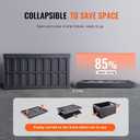 VEVOR 65L Collapsible Storage Bins with Lids 3 Packs, Stackable Crates