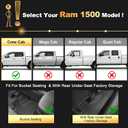 Floor Mats Fit for 2025 2026 Dodge Ram 1500 Crew Cab(with Rear Under-Seat Factory Storage Bucket Seat) - Custom Fit All Weather Protection TPE Anti-Slip Floor Liners 1st & 2nd Row Full Set Car Mats