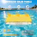 Patent Solar Fountain,Floating Solar Pool Fountain with 9 Lights&Anchor,Large Solar Powered Water Fountain for Above Ground Pool Fountain Pump, Waterproof Floating Fountain for Pool-Dark Blue