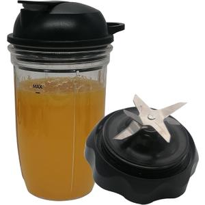 Replacement Easy Twist Extractor Blade with 18oz cup and lid,Compatible with NutriBullet Blender ComboNBF10500/ NBF70500/ZNBF30400Z/ZNBF30500Z/NBF50400 (18oz Cup With Pro Extractor Blade)
