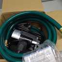 Water Transfer Pump, 115V 1/10HP Electric Utility Pump with On/Off Switch 2 * 6 ft Water Hoses Kit for Removing Water from Garden Pools Aquariums Hot Tub Draining 1/8 Low Suction for Rain Barrel