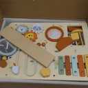 Wooden Baby Walker, Baby Push Walker with Activity Center for Girls Boys, Montessori Push Walker Toys for Babies Learning to Walk, Sit-to-Stand, for 10-12 Months 1 2 3 Years Old