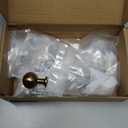 Amerdeco 10 Pack Champagne Bronze Cabinet Knobs Single Hole Cabinet Pulls Round Kitchen Cabinet Knobs Solid Drawer Knobs Dresser Knobs and Pulls for Bathroom Cabinets ZH0041