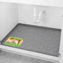Mateeylife Under Sink Mat Kitchen Waterproof, Silicone Sink Tray 28"x19"