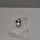 Tooarts Cat and Goldfish Sculpture Glass Ornament Cat Figurine Hand Blown, Christmas Birthday Gift [Black & Red]