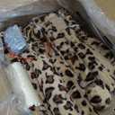 SYANDLVY Leopard Print Cat Tree for Indoor Cats, Small Cat Tower with Scratching Post & Board, Modern Activity House Condo with Cradle, Hanging Ball for Play, Kittens Cave