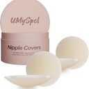 Nipple Covers for Women  Ultra-Thin Adhesive Silicone Pasties,Invisible & Waterproof (Cream)