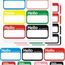 420 Labels 6 Colors (Hello My Name is) Name Tags Stickers 3.5 x 2.25 inch (180pcs and 2.28 x 1.5 inch (240pcs for Office, Meeting, School, Teachers and Mailing