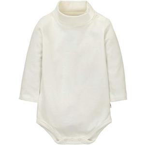 CuteOn Baby Unisex Cotton Long-Sleeve Bodysuits Solid Turtleneck Onesies (18 Months, Beige)