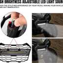 Front Grill with LED Light Bar for Talon 1000 22-24, Front Bumper Mesh Grill Protector with Adjustable LED Light Bar for Honda Talon 1000R 1000X 1000X4 2022-2024 Accessories, Fit Fang Light