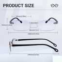 LUFF Reading Glasses Hd Anti-Blue Diamond Cut Edge Frameless Reading Glasses for mens