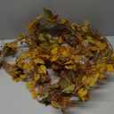 2 Pack Fall Maple Leaf Garland Clearance - 6.5ft/Piece Artificial Fall Foliage Garland Autumn Decoration for Home Wedding Halloween Party Thanksgiving