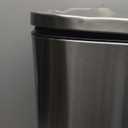 Amazon Basics Smudge Resistant Rectangular Trash Can With Soft-Close Foot Pedal, Brushed Stainless Steel, 30 litre/7.9 Gallon, Satin Nickel Finish, 13.8"L x 11.8"W x 25"H
