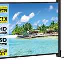 Portable Projector Screen with Stand, 50 Inch 4:3, Outdoor Projector Screen, Lightweight and Retractable, 1.2 High Gain Wrinkle-Free Video Projection Screens, for Home Cinema, Meeting Presentation.