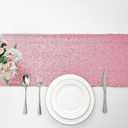 2 Packs 12 x 72 inches Light Pink Sequin Table Runner, Glitter Runner for Birthday Party Supplies Decorations Wedding Bachelorette Holiday Celebration Bridal Shower Baby Shower