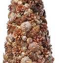 Christopher Knight Home Tabletop Christmas Tree, Champagne + Glitter