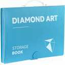 TTPOLONG A2 Diamond Painting Storage Book, Diamond Art Portfolio Book 30 Pages Clear Pockets Plastic Sleeves 22.5X16.7 Inch (Blue)