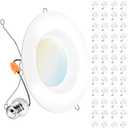 Sunco 48 Pack 6 Inch LED Can Lights, Retrofit Recessed Lighting, Smooth Trim, 965 LM, 13W (75W Equivalent), Selectable CCT 2700K/3000K/3500K/4000K/5000K, Dimmable, Damp Rated UL.