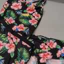 uideazone 3 Piece Bathing Suits for Girls Dry Quick Hawaiian Tropical Style Swimsuit with Shorts Flower Racerback Tankini Swimwear Sets 10t -11t