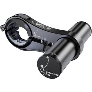 Volo Extender BAR Aluminum Bike Handlebar Extender Cycling Extension Mount Holder for Bike Mounts, GPS Service, Headlights etc(85mm) (Black)