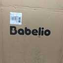 Babelio Baby Gate for Stairs, Kitchen & Doorways, 26-43" W 28" H No Bottom Bar| Easy Installation| One-Handed Operation| Auto-Close| Hardware Mount (Drill Needed) Safety Dog/Pet Gate Indoor (White)