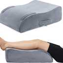 Leg Elevation Pillow,8'' Leg Support Pilllows Elevating Legs for After Surgery,Swelling, Circulation, Back,Hip,Knee Pain Relief,Memory Foam Wedge Pillow for Post Surgery Recovery