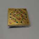 Garden Of Arts Worship House Small Wood/Meena Chauki/Patla/Pooja bajot/moti bajot/chorang/Gift Article/puja Item (5 x 5 inches) Golden