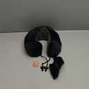 Travel Pillow, Memory Foam Neck Pillow for Traveling, U Shape Neck Pillow Airplane Portable Flight Pillow Travel Kit with 3D Contoured Eye Masks and Earplug for Plane Train Car Home Office - Black