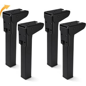 4 Pcs Self Locking Folding Table Legs, 6", 8", 10", 12" Foldable Table Legs for Camping Tables Furniture DIY (5.9 inches / 15 cm)