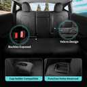 Seat Covers Fit for Model Y 2020–2024 7-Seater, Custom Full Set for Three Rows, Waterproof Leatherette, Breathable & Easy Installation – Black (Not Fit 2025/2026)