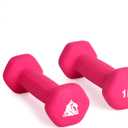 LIONSCOOL Set of 2 Neoprene Coated Dumbbell Hand Weights, Anti-Slip and Anti-Roll Hex Dumbbells in Pair for Strength Training, Resistance Training