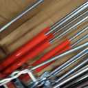 Fence Shock 30 Pack 41 Inches Systems Pig Tail Step-in Fence Post, Portable Stainless Steel Single Rope Poles/Stakes for Electric Fence, Garden, Farm, Flower Beds, Walkways, Fountains - Red