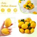12 Pcs Artificial Lemons, Realistic Fake Yellow Lemons for Home Kitchen Decor, Fruit Bowl Filler, Countertop Centerpiece, Table Vase Display, Lemonade Party, Farmhouse and Seasonal Decoration