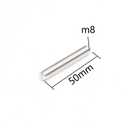 3 x Smartsails M8 x 50mm，304 Stainless Steel Full Threaded Rod, Right Hand Thread (10Pieces)